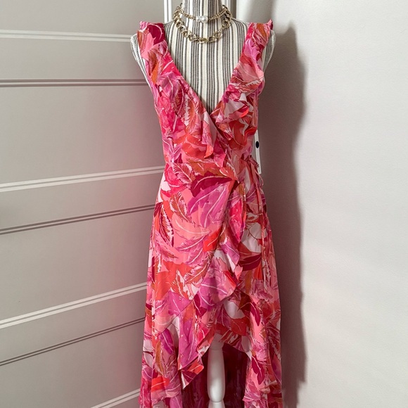 Aqua Floral Wrap FairyDress Sz S - Picture 2 of 2